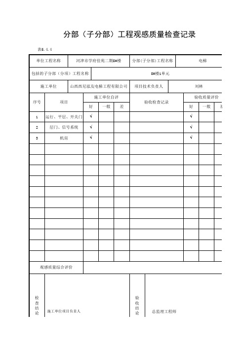 观感验收记录