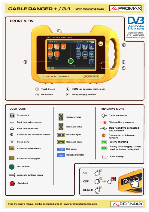 Promax Cable Ranger 3.1 用户手册说明书