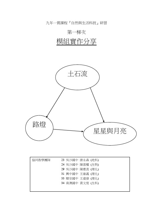 九年一贯课程『自然与生活科技』研习