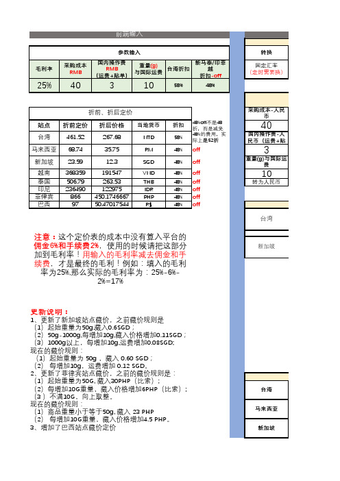 国际运费计算器