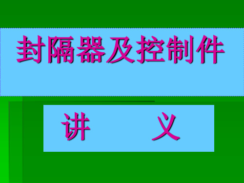 封隔器及控制件