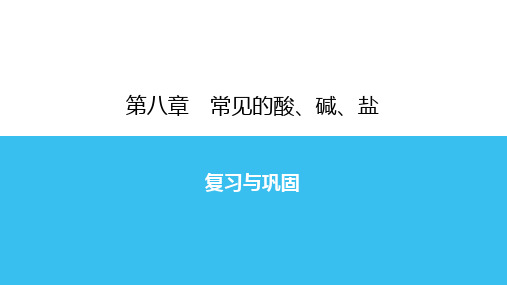 科粤版九年级化学下册练习课件 第八章 常见的酸、碱、盐-复习与巩固