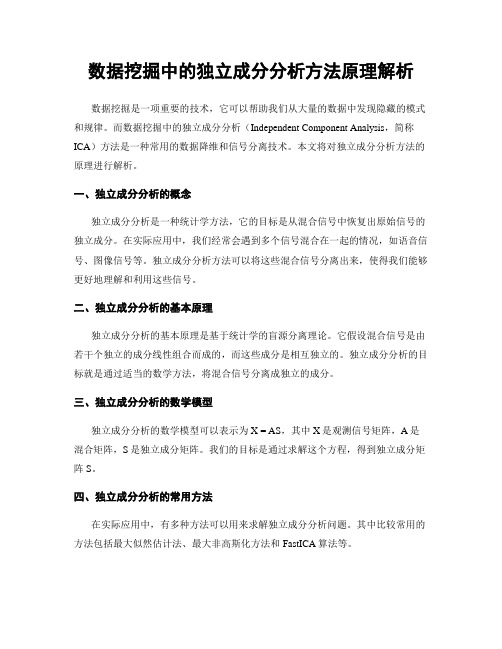 数据挖掘中的独立成分分析方法原理解析