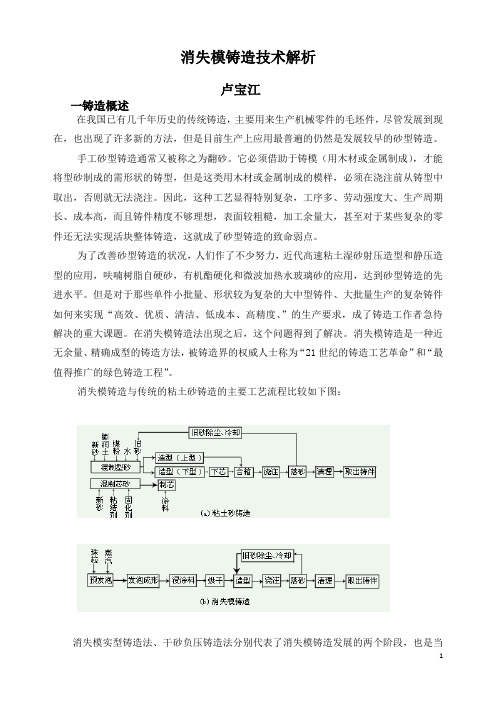 消失模铸造工艺简单介绍讲义