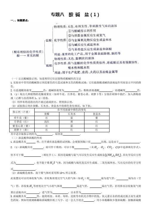 专题八  酸碱盐(1)