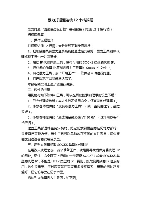 暴力打通通达信L2十档教程