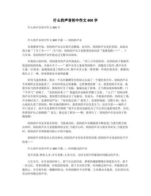 什么的声音初中作文600字