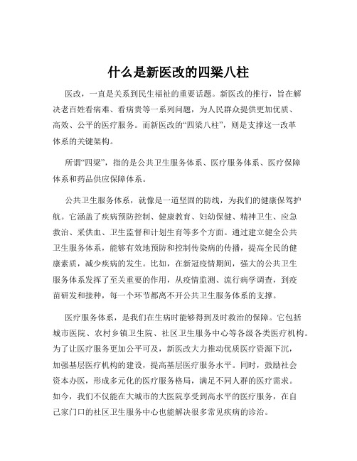 什么是新医改的四梁八柱