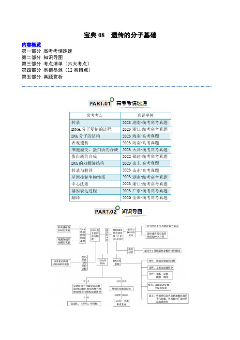 宝典08  遗传的分子基础(解析版)