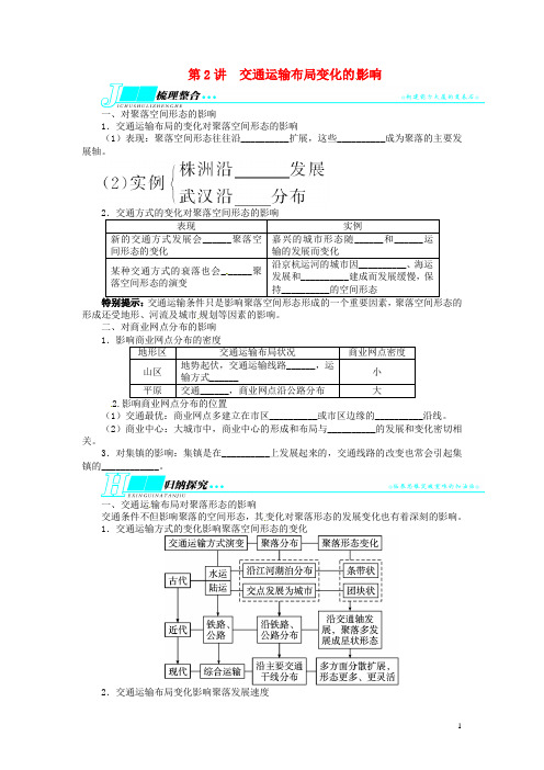 高考地理一轮复习 第十章交通运输布局及其影响第2讲交