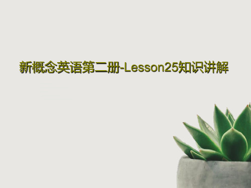 新概念英语第二册-Lesson25知识讲解PPT共67页