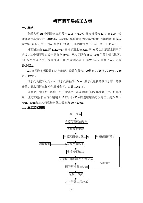 桥面调平层施工方案