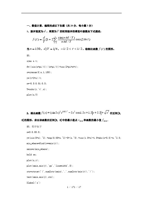 计算机仿真技术试题含完整答案