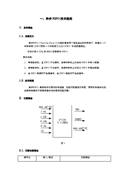 一个异步FIFO的设计示例