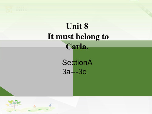 人教九年级Unit8_SectionA(3a-3c)课件(共张PPT)