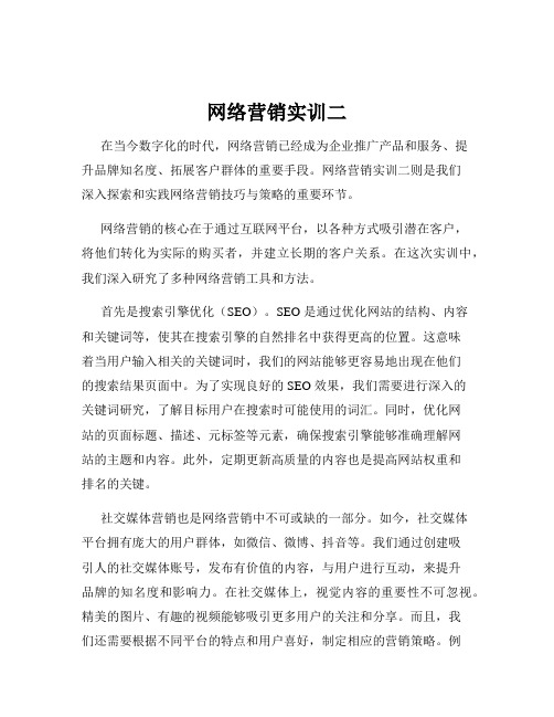 网络营销实训二