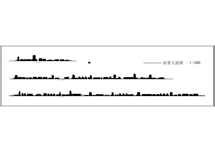 非常有代表性的沿街立面建筑CAD设计图纸（详细建筑群）