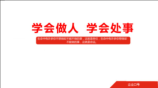 培训为人处事学会做人学会处事专题学习PPT演示