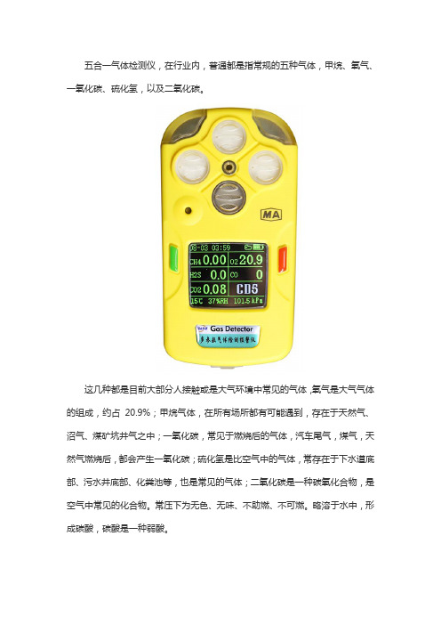 五合一气体检测仪