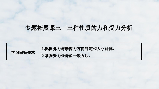 人教版高中物理必修1精品课件：专题拓展课三 三种性质的力和受力分析