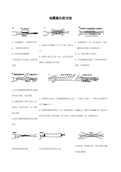 低压电缆接头的方法【图示】