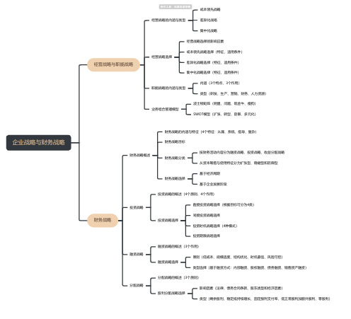 企业战略与财务战略思维导图-高清简单脑图模板-知犀思维导图