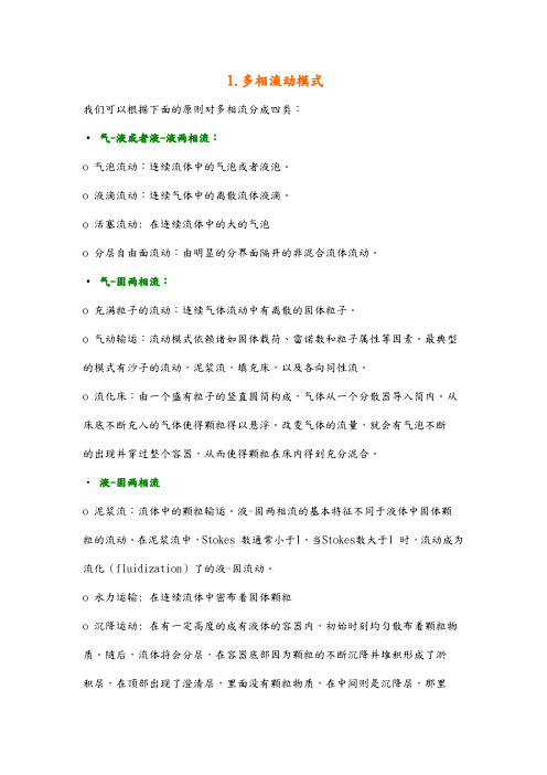 Fluent多相流模型选择及设定