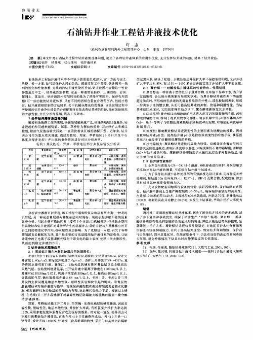 石油钻井作业工程钻井液技术优化