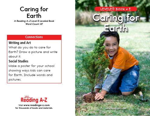 【3月10日】四年级英语 Caring For Earth 绘本电子教材