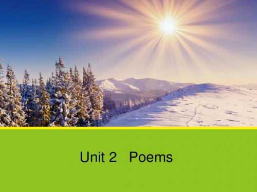 高中英语 Unit 2 Poems Using language 2课件 新人教版选修61