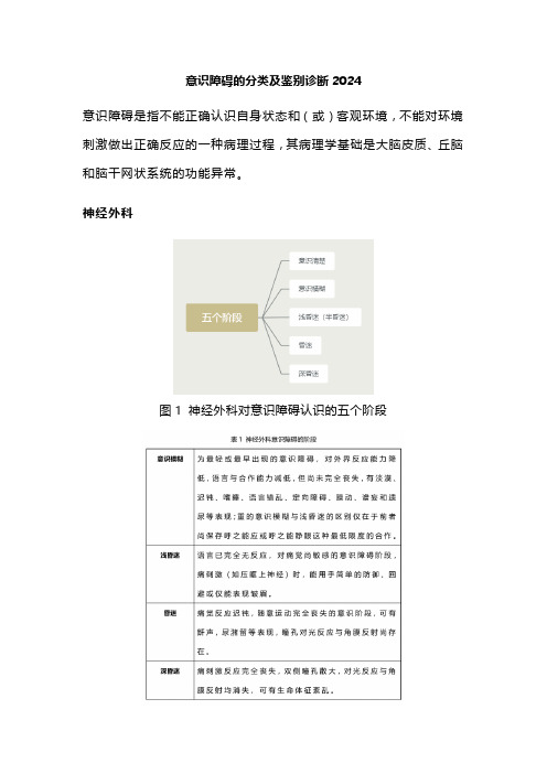 意识障碍的分类及鉴别诊断2024