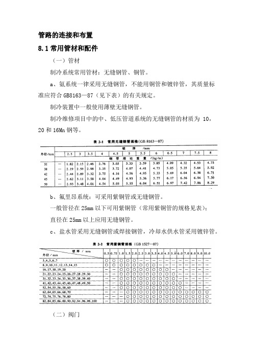 空调管路的连接和布置