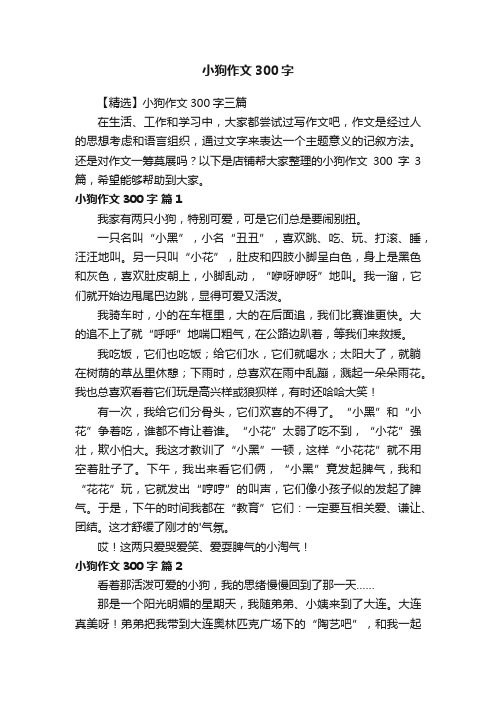 小狗作文300字