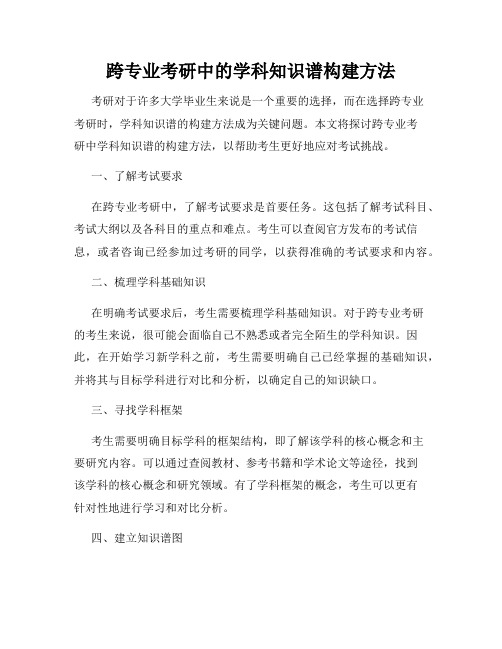 跨专业考研中的学科知识谱构建方法