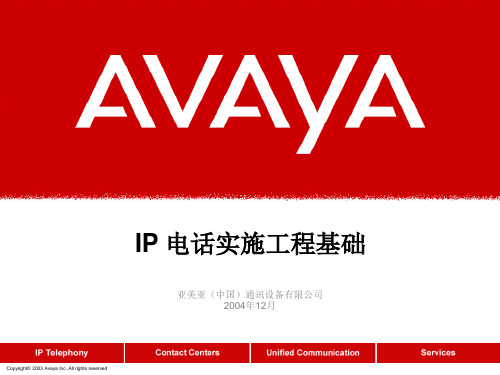 AVAYA 功能介绍 IPT