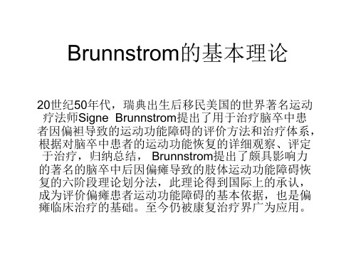 Brunnstrom的基本理论