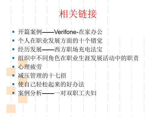 第六章21世纪职业发展的特点和职业生涯管理面临的挑战ppt课件