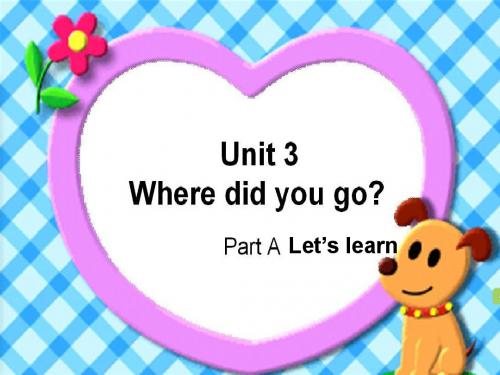 六年级英语下册Unit3《Wheredidyougo》(PartA) 优秀课件1人教PEP版