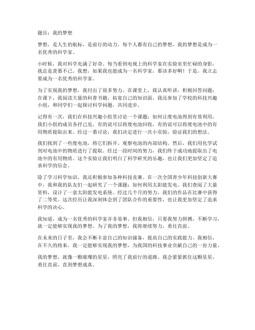 小学毕业考试卷语文习作