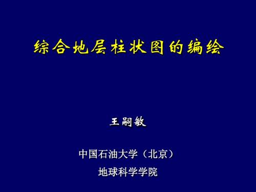 综合地层柱状图的编绘概述