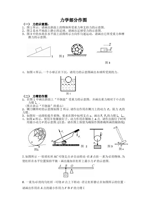 初中物理光、力、电作图大全