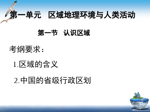 鲁教版高中地理必修三认识区域(课堂PPT)