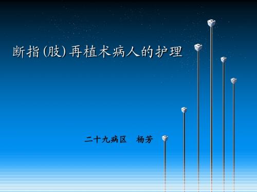 断指再植围手术期护理