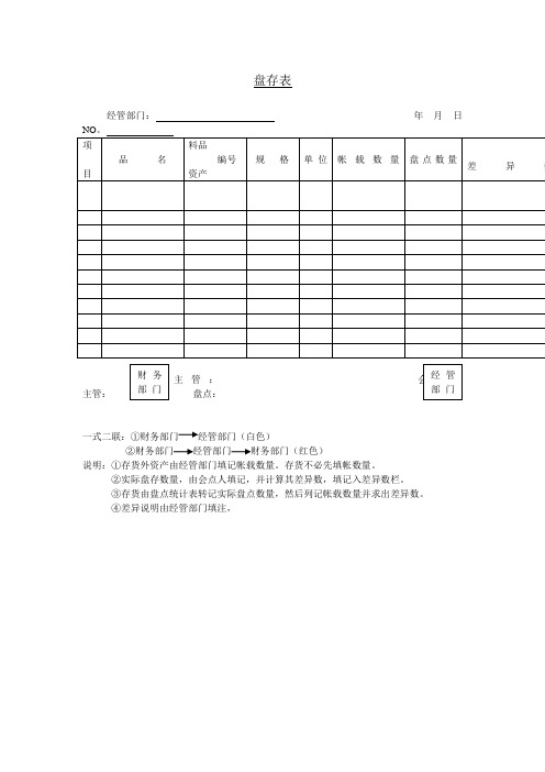 盘存表(doc格式)