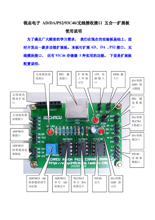 AD DA扩展板说明文件