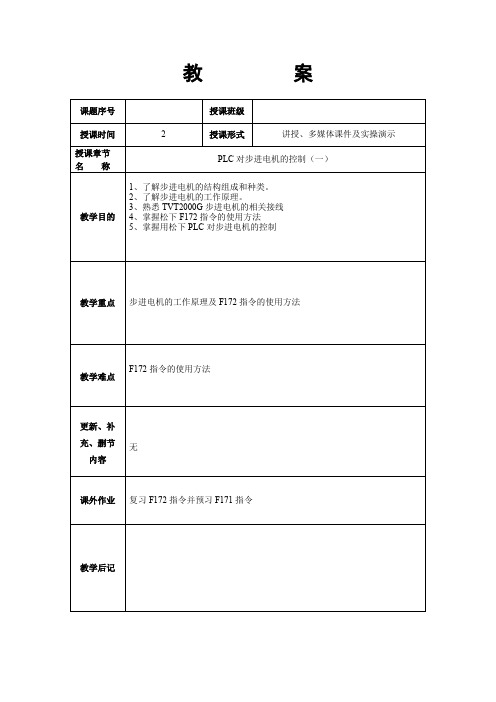 项目五:步进电机典型教案