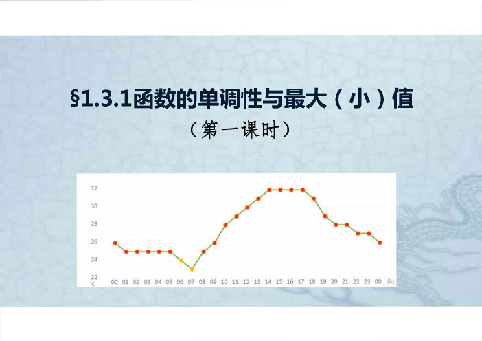 全国高中青年数学教师优质课大赛一等奖《函数的单调性与最大(小)值》课件 