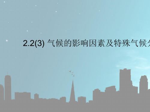 气候的影响因素及特殊气候分布ppt实用资料