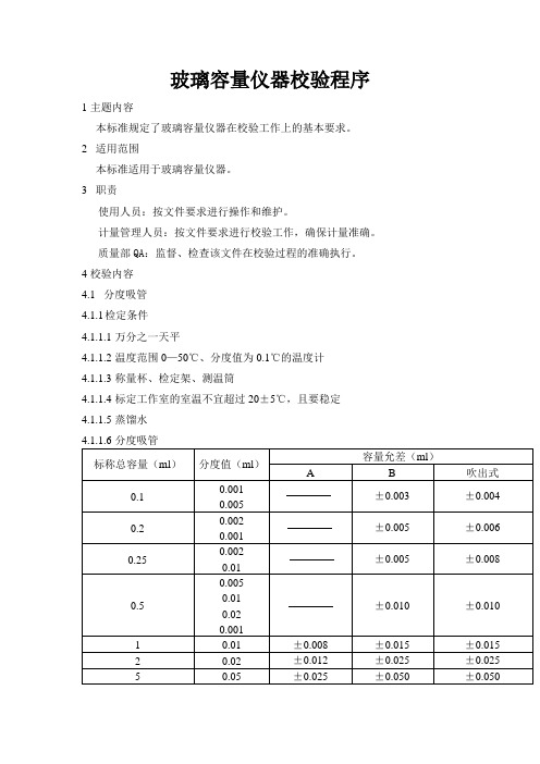 玻璃仪器校验