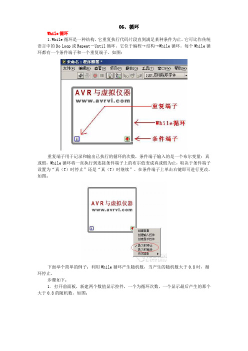 循环(labview系列教程之六)